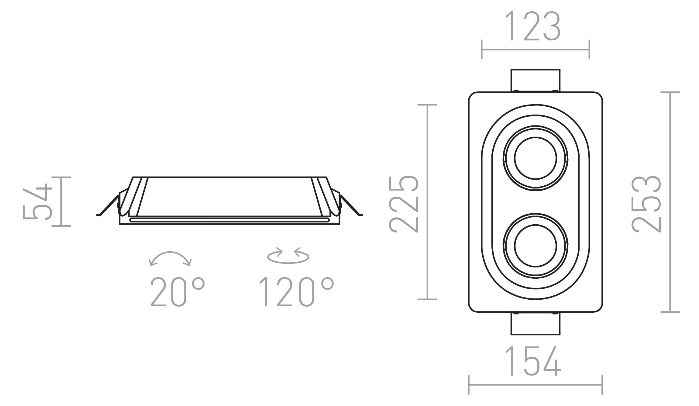 DINGO II GU10 - Schéma produktu