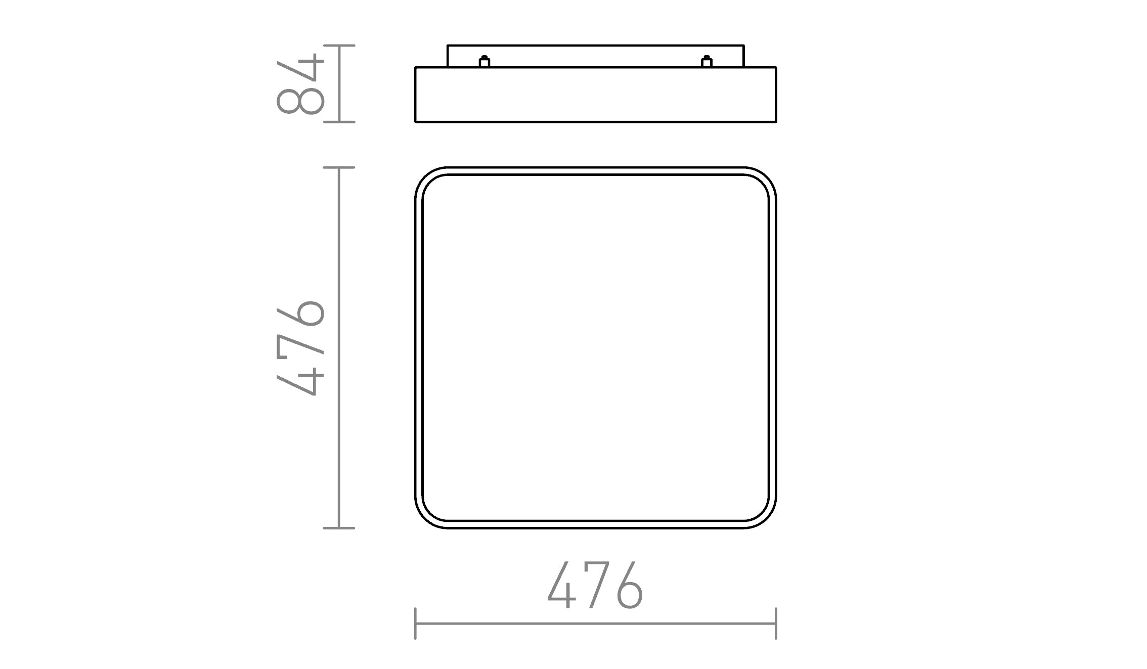 MENSA SQ 48 CEILING - Product sketch