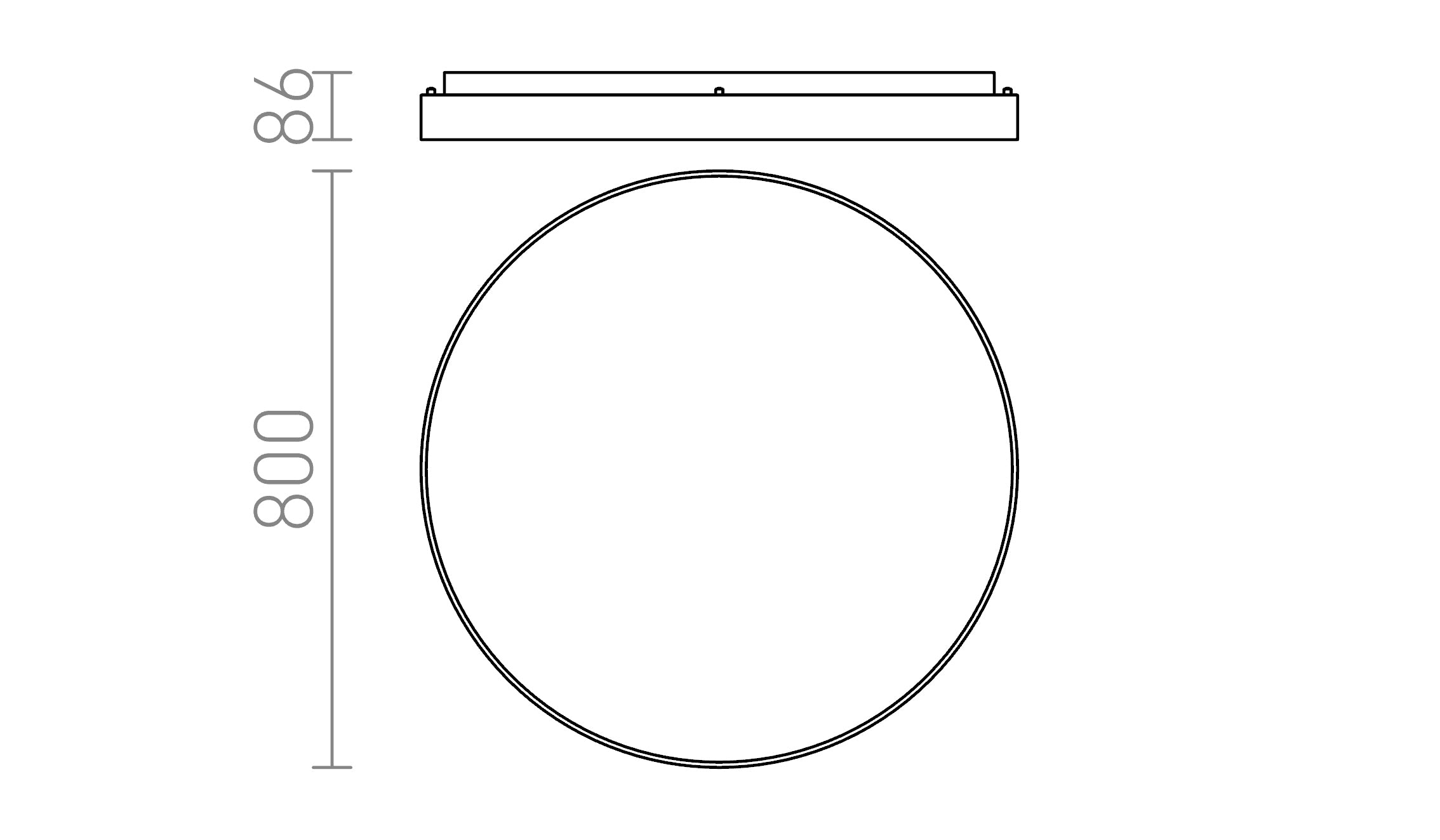 MENSA R 80 STROPNÍ - Schéma produktu