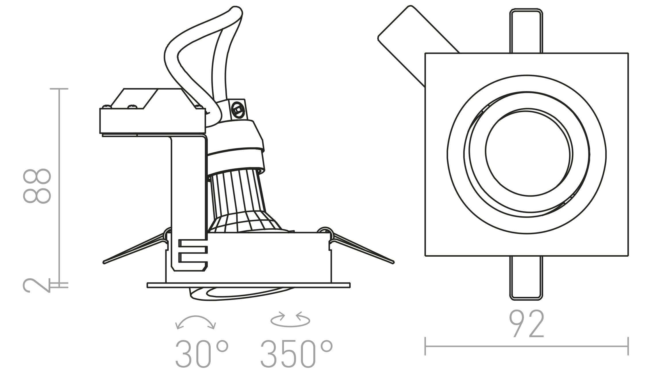 PASADENA GU10 SQ I - Schéma produktu