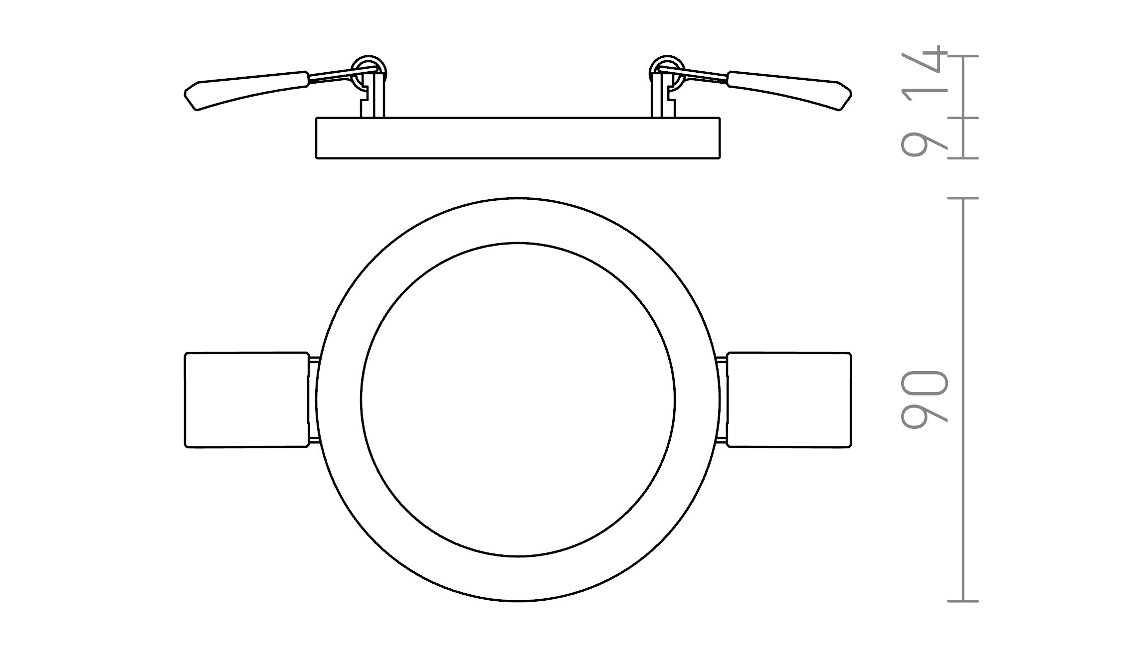 HUE R 9 RECESSED - Product sketch