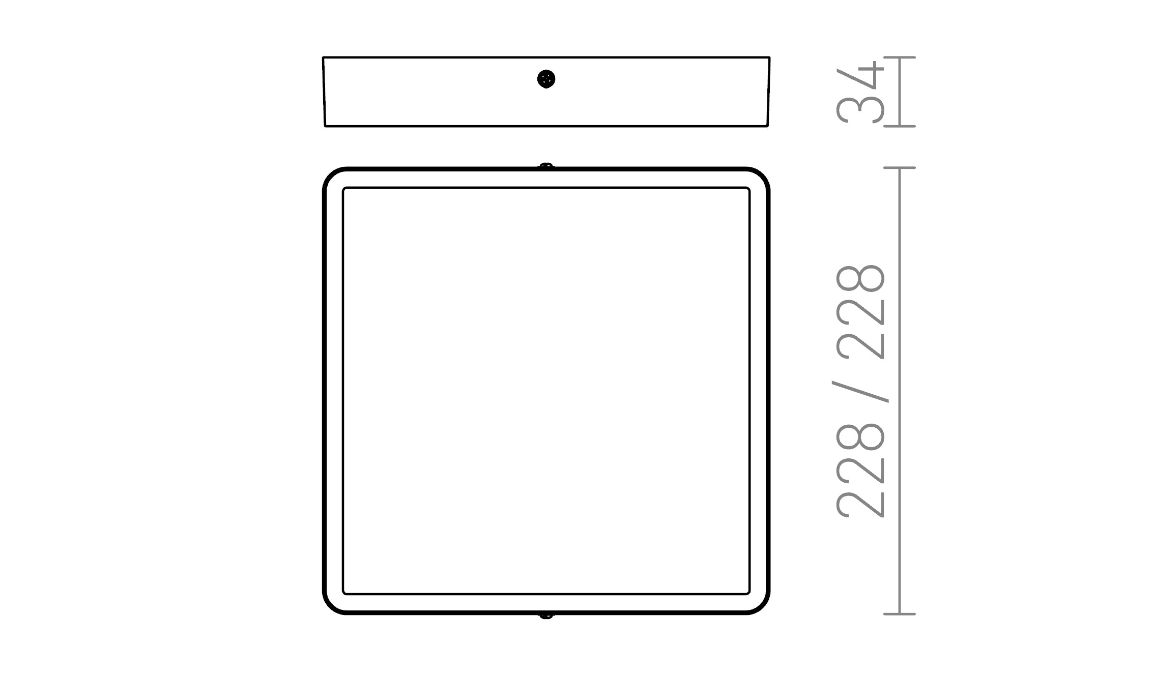 HUE SQ 22 STROPNÍ - Schéma produktu