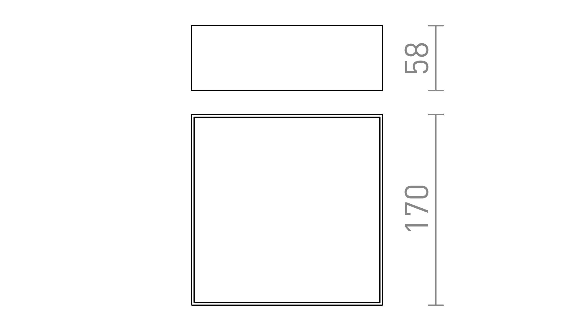 LARISA SQ 17 CEILING - Product sketch