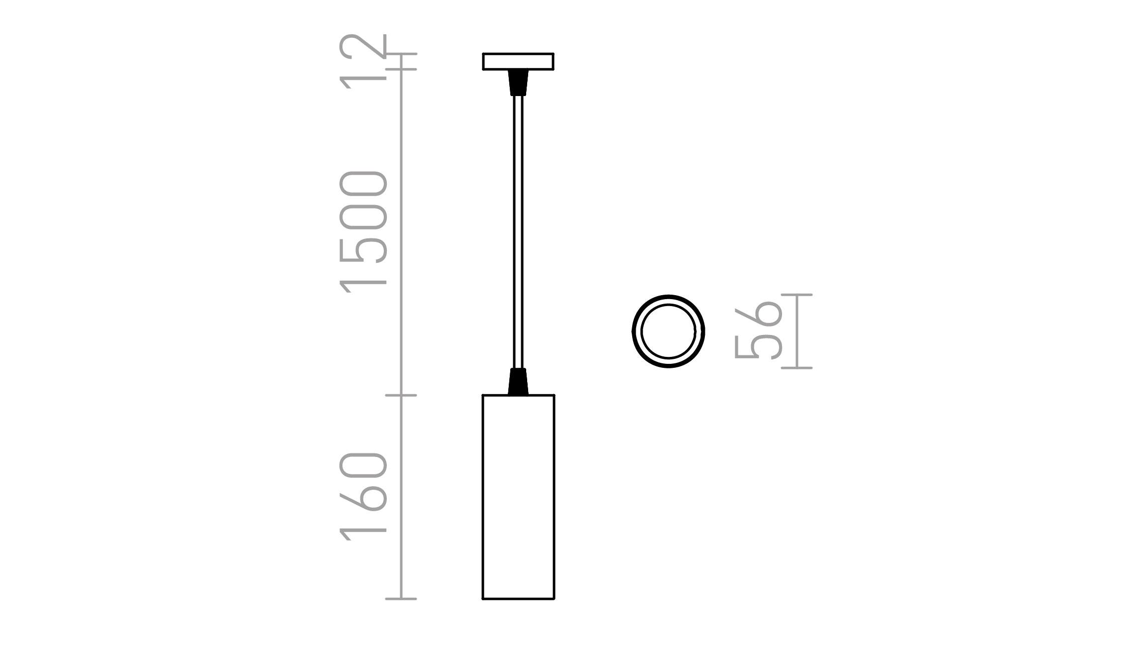 MAVRO PENDANT - Product sketch