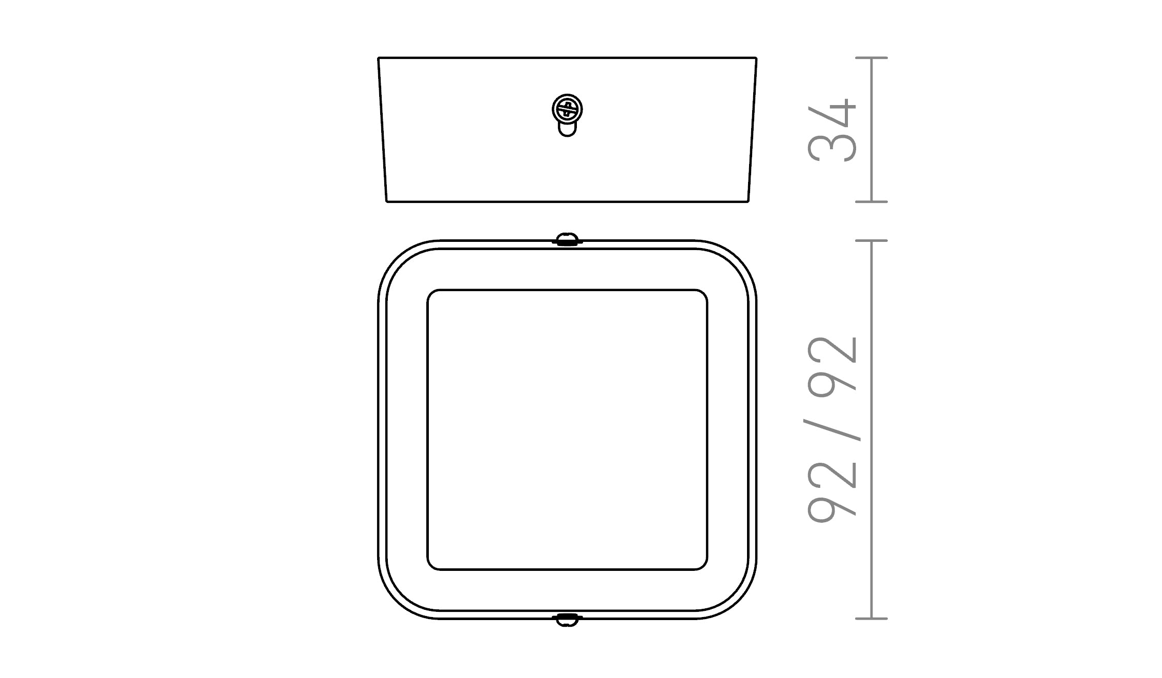 HUE SQ 9 DIMM STROPNÍ - Schéma produktu