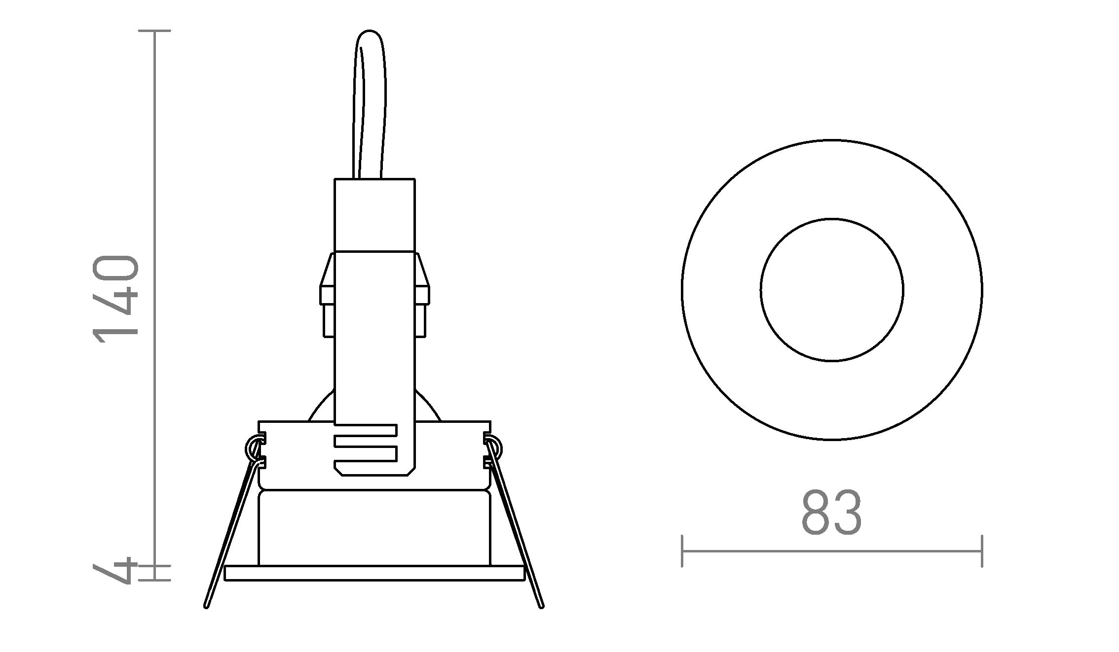 BELLA GU10 - Schéma produktu