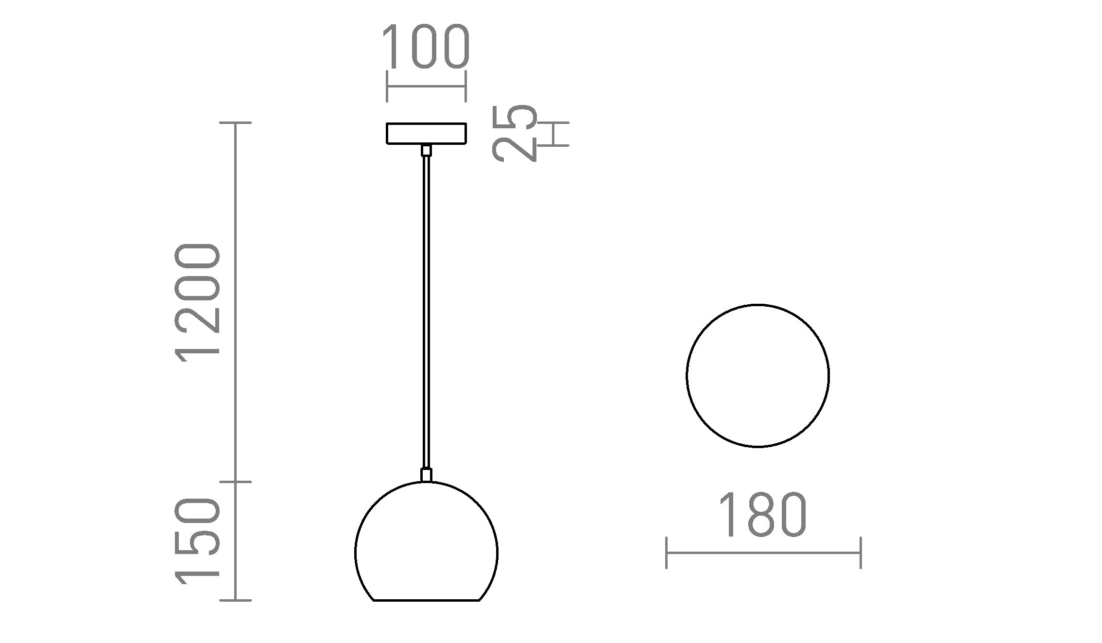 AGNETA PENDANT - Product sketch