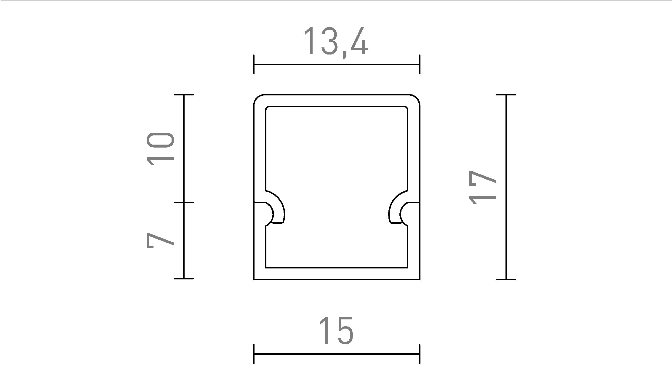 LED PROFILE H - Schéma produktu