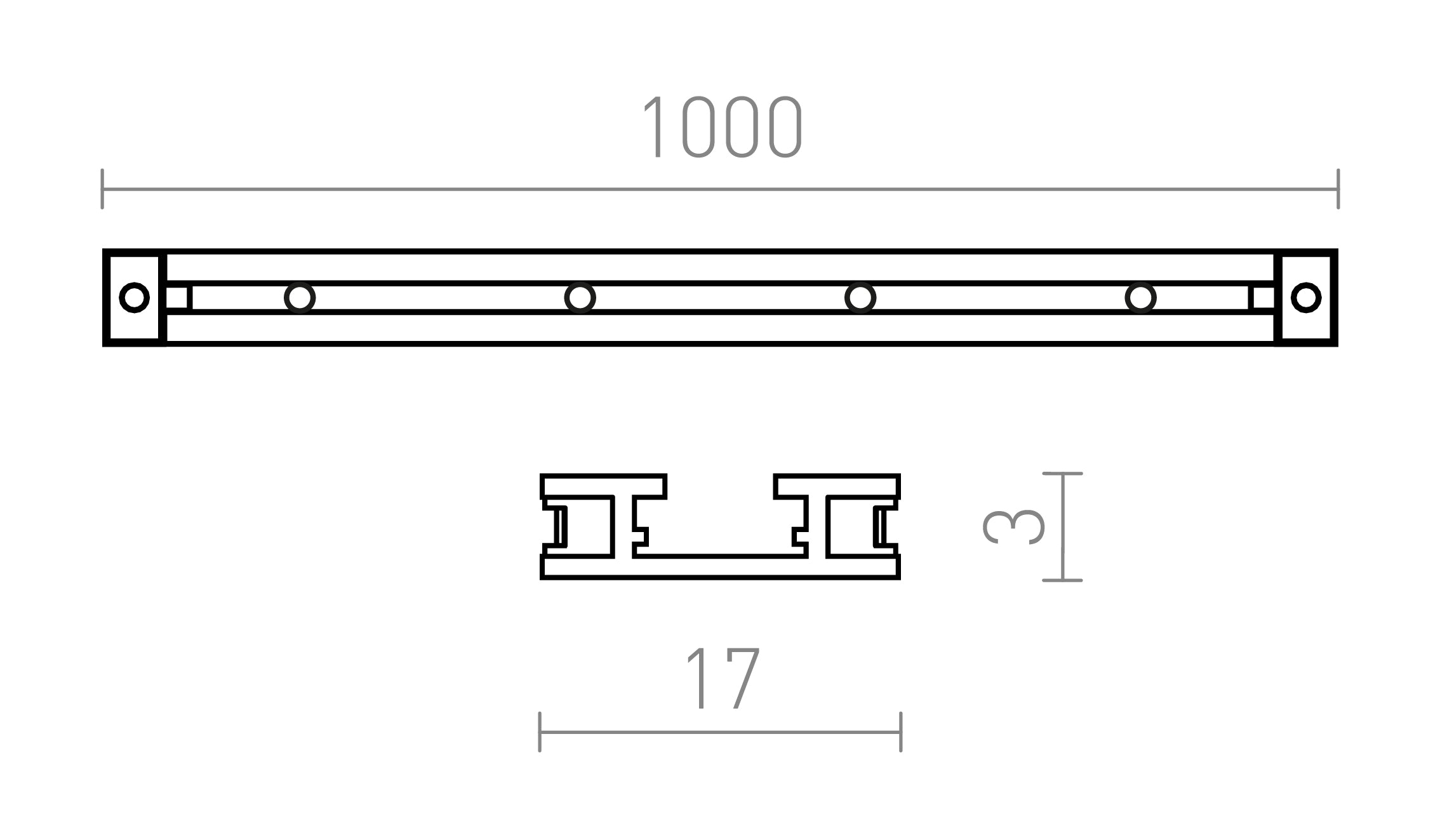 VEGA LIŠTA 1M - Schéma produktu