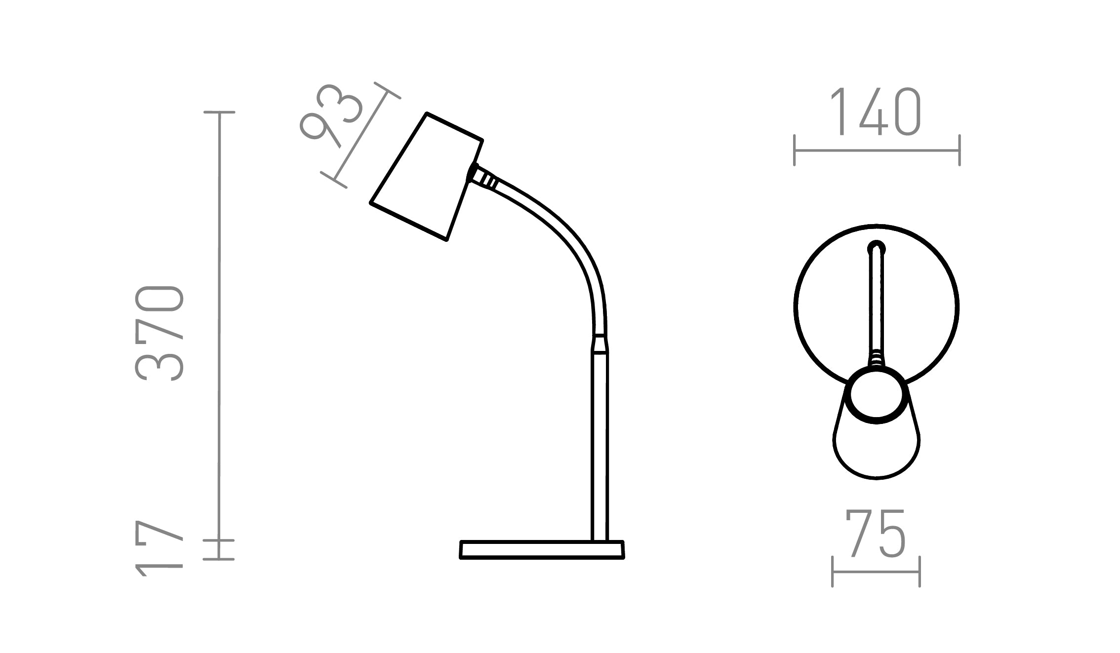 VERINA TABLE - Product sketch