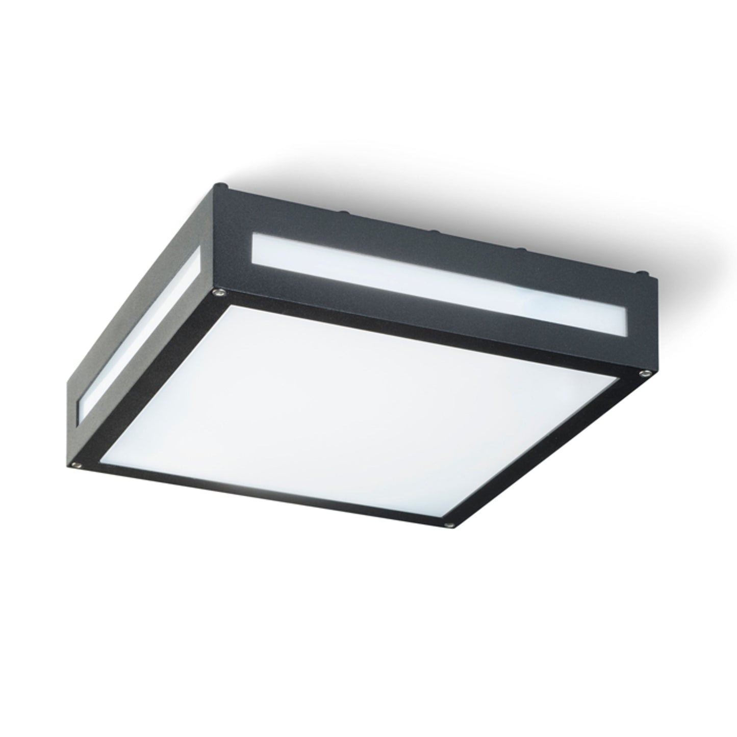 RENDL Outlet PLAKA ceiling black 230V E27 2x26W IP54 R10359 1