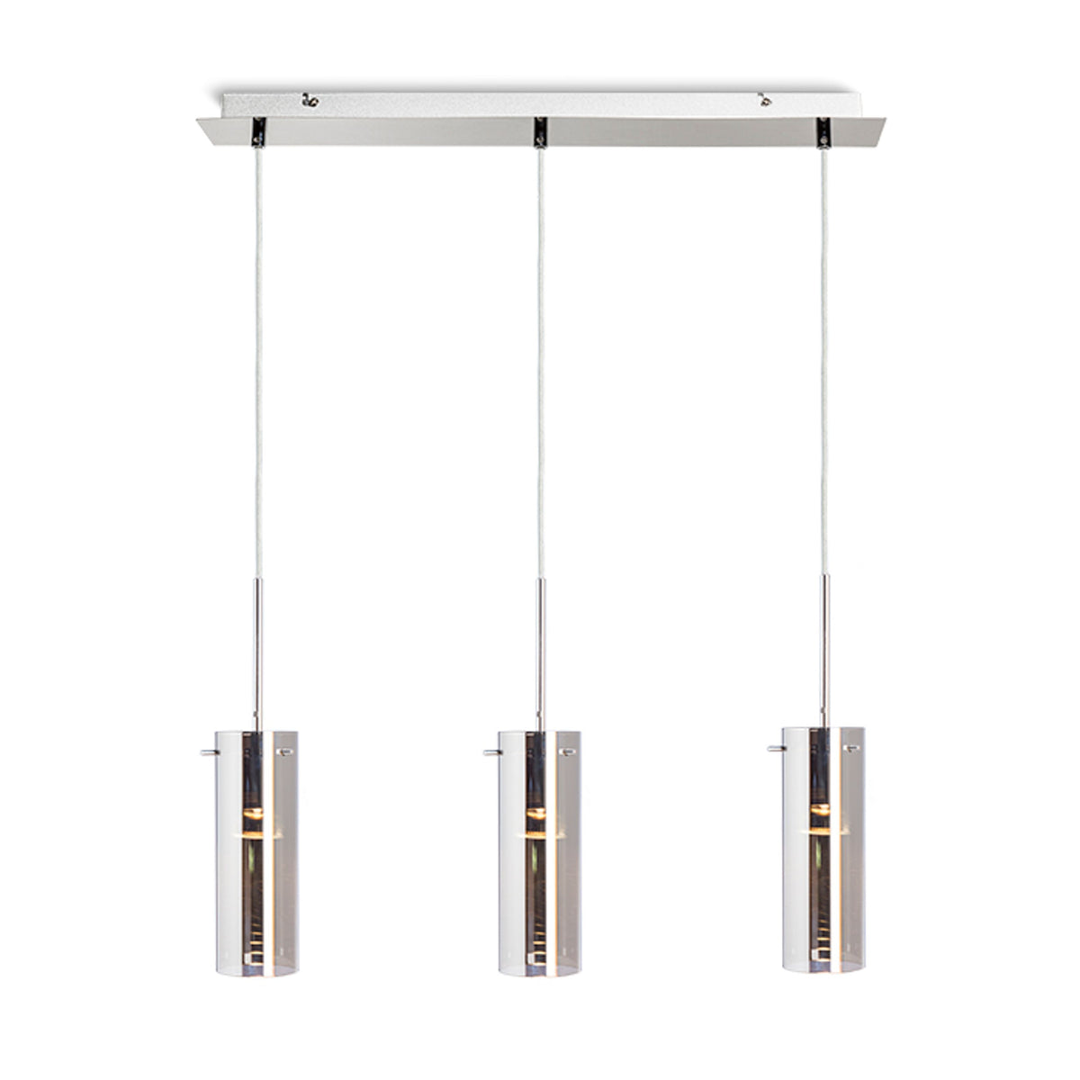 RENDL pendant lamp SANSSOUCI III pendant  chrome-tinted glass 230V GU10 3x50W R10528 1