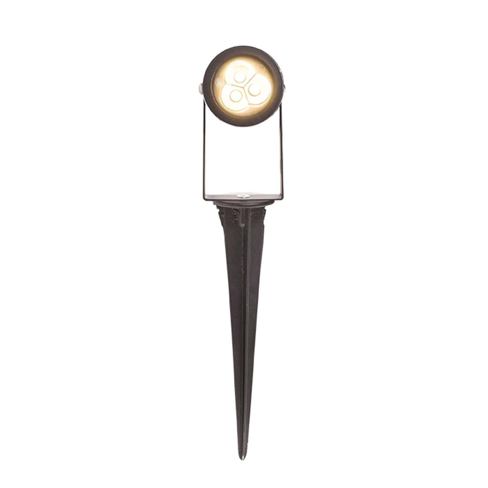 RENDL outdoor lamp GUN on spike black 230V LED 3x1W 30° IP65 3000K R10530 9