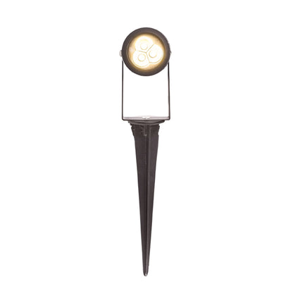 RENDL outdoor lamp GUN on spike black 230V LED 3x1W 30° IP65 3000K R10530 9