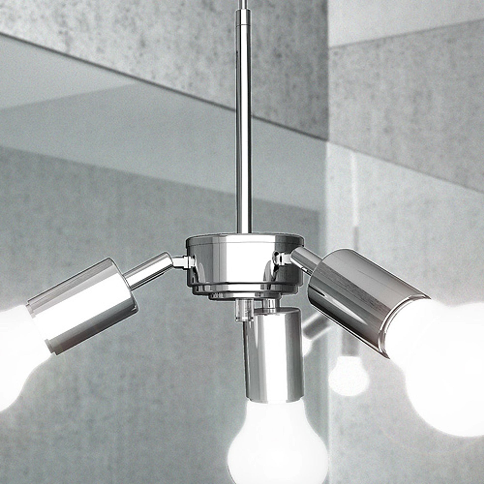 RENDL shades, shade bases, pendent sets TRIX pendant set  chrome 230V LED E27 3x15W R10615 8