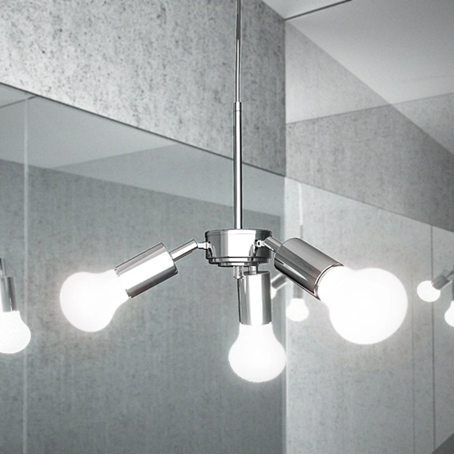 RENDL shades, shade bases, pendent sets TRIX pendant set  chrome 230V LED E27 3x15W R10615 9