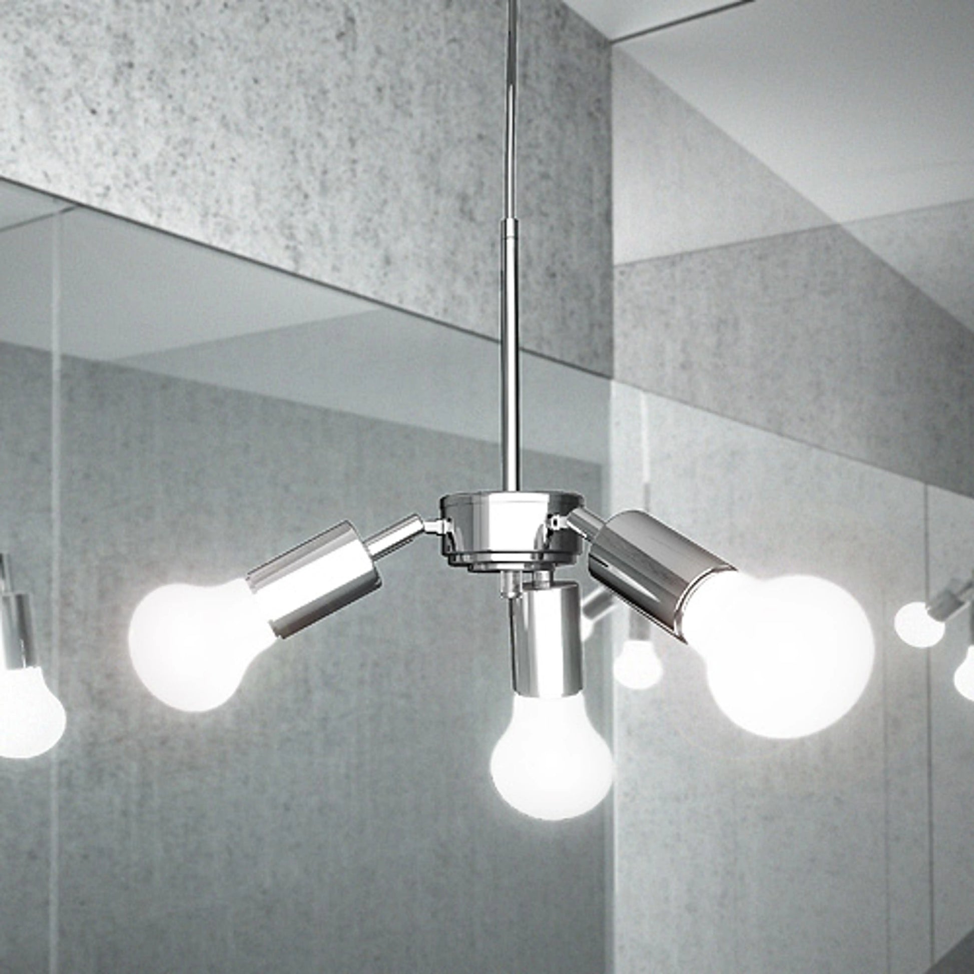 RENDL shades, shade bases, pendent sets TRIX pendant set  chrome 230V LED E27 3x15W R10615 9