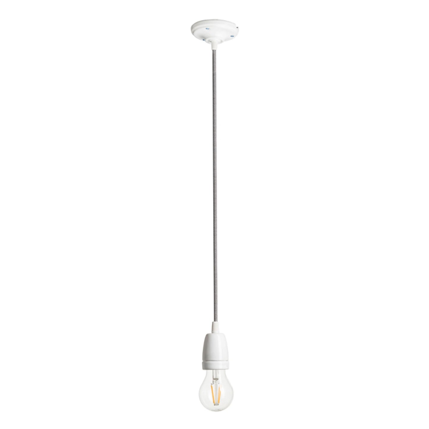 RENDL shades, shade bases, pendent sets FABIO pendant set black/white porcelain 230V LED E27 15W R10617 8