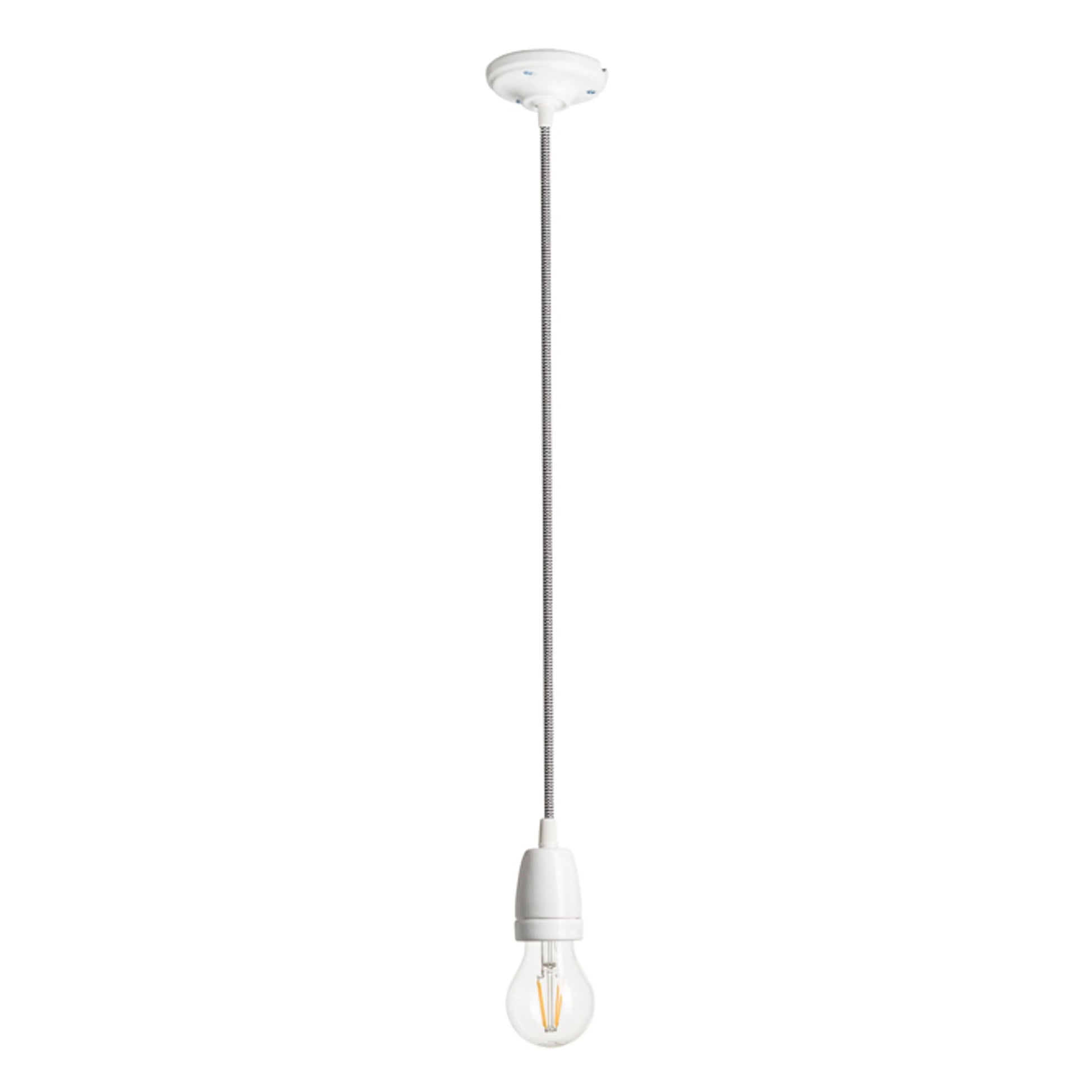 RENDL shades, shade bases, pendent sets FABIO pendant set black/white porcelain 230V LED E27 15W R10617 8