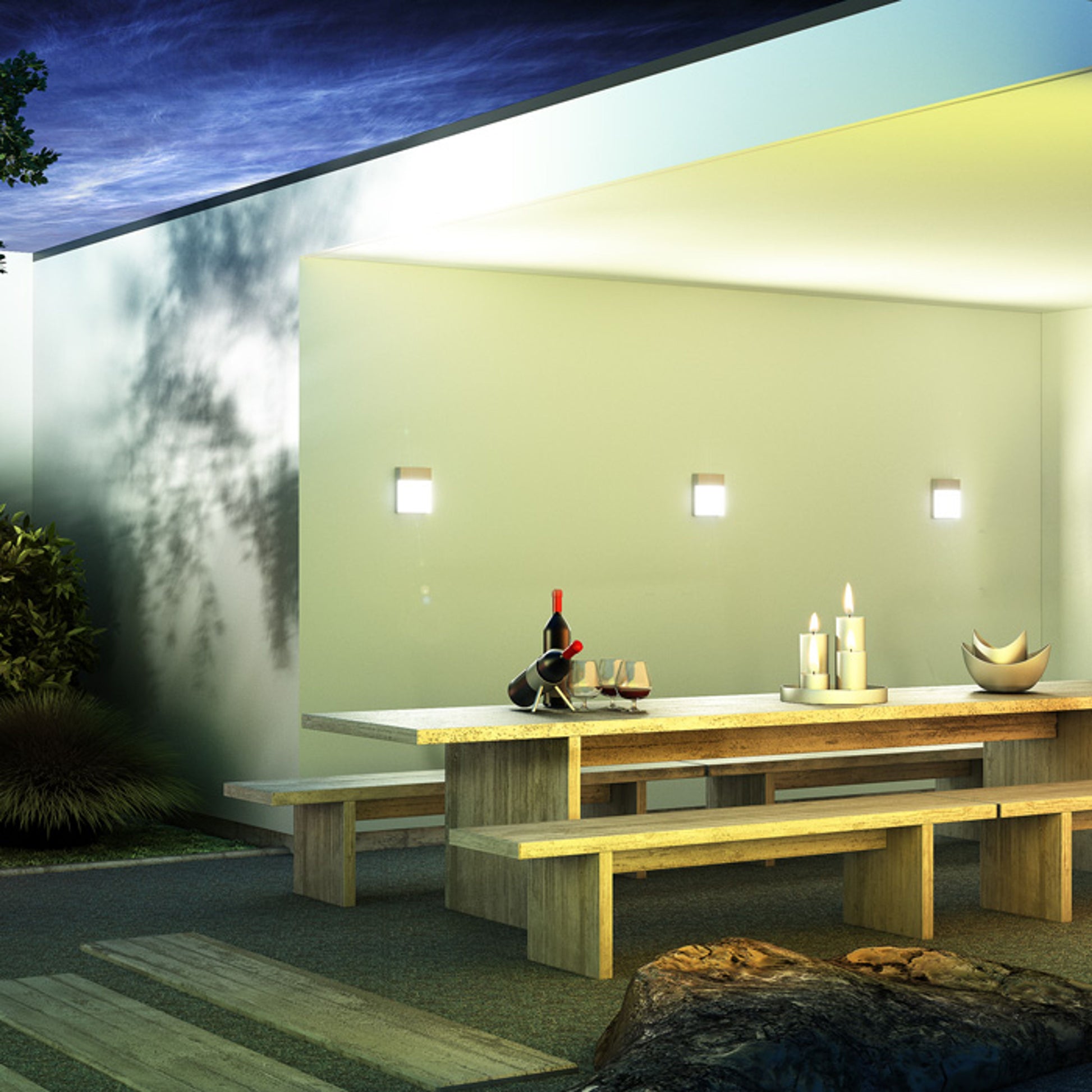 RENDL outdoor lamp VERIA wall silver grey 230V LED 6W 116° IP54 3000K R11169 7