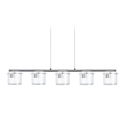 RENDL pendant lamp ESTRA V pendant white clear glass 230V LED 5x5W  3000K R11678 3