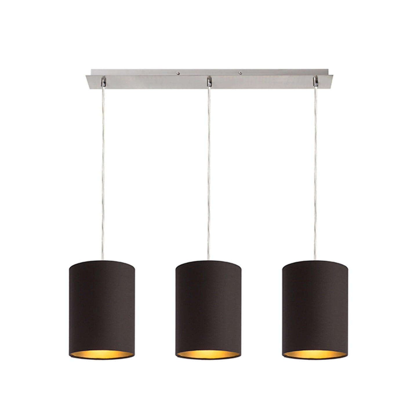 RENDL shades, shade bases, pendent sets RON 15/20 shade Polycotton black/golden foil max. 28W R11802 2