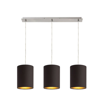 RENDL shades, shade bases, pendent sets RON 15/20 shade Polycotton black/golden foil max. 28W R11802 2