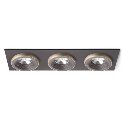 RENDL recessed light SHARM SQ III recessed brown/pearl gold 230V LED 3x10W 24° 3000K R13262 1