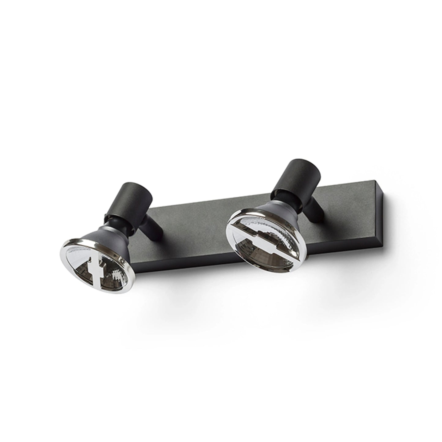 RENDL spotlight TRICA II wall black 230V GU10 2x25W R13374 6