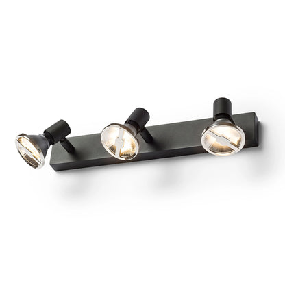 RENDL spotlight TRICA III wall black 230V GU10 3x25W R13376 1