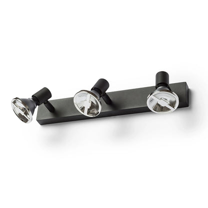 RENDL spotlight TRICA III wall black 230V GU10 3x25W R13376 2