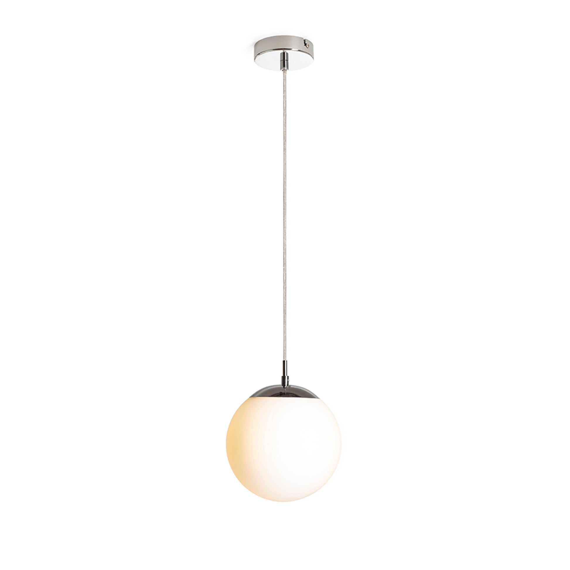 RENDL pendant lamp LUNA 20 pendant  opal-colored glass/chrome 230V LED E27 11W R13745 7