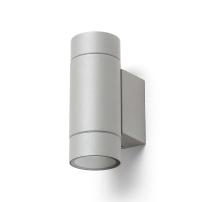RENDL outdoor lamp MIZZI NEW II wall silver grey  230V LED GU10 2x8W IP65 R13797 2