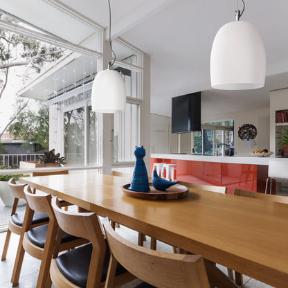 RENDL pendant lamp COROA NEW 28 pendant  opal-colored glass/chrome 230V LED E27 15W R13824 2