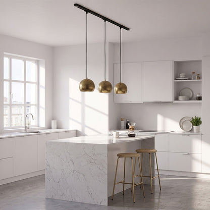 RENDL 1-circuit track system AGNETA for 1-circuit tracks pendant  brushed brass 230V LED E27 11W R13972 4