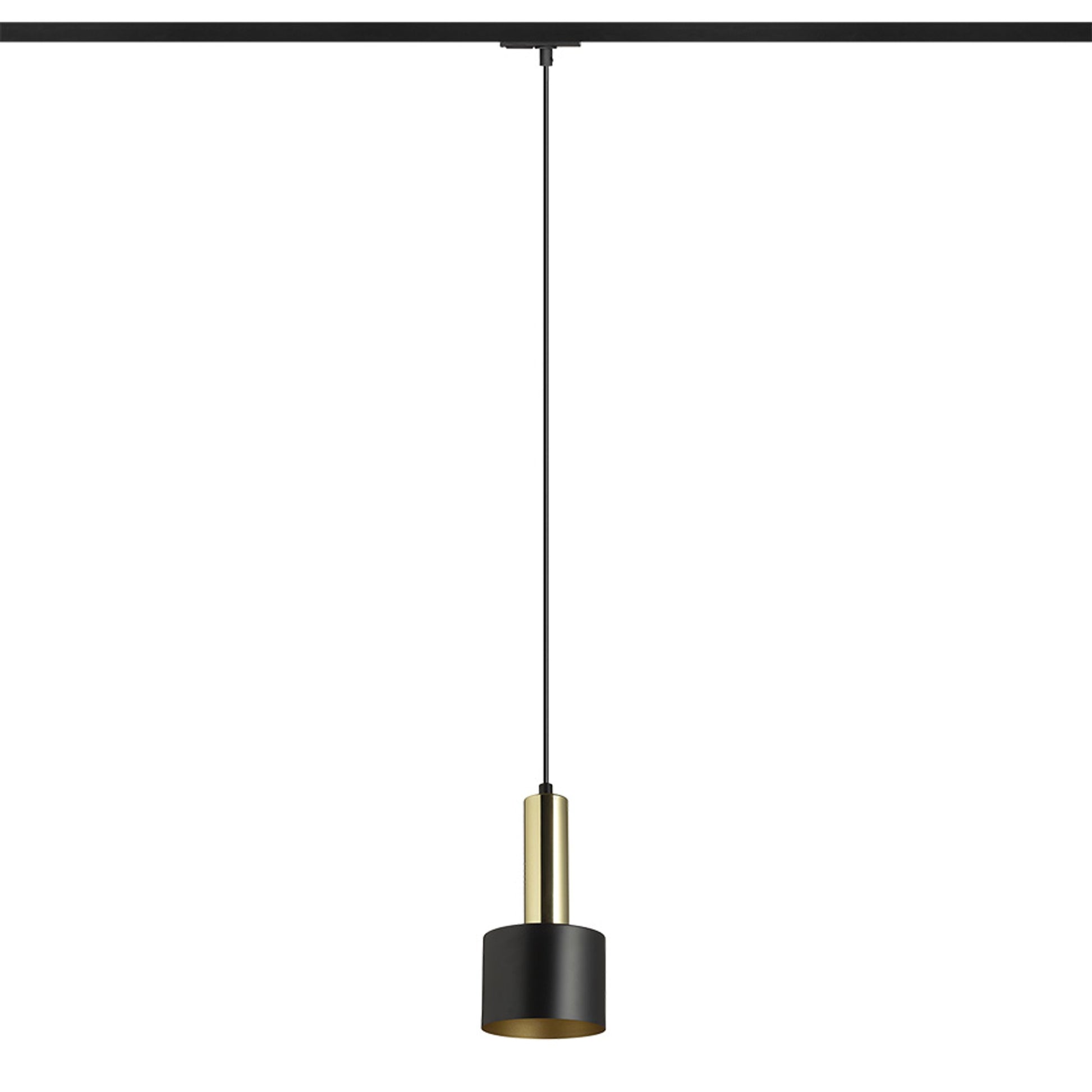 RENDL 1-circuit track system GIULIA 12 for 1-circuit tracks black/gold brown brass 230V LED E27 11W R13987 5