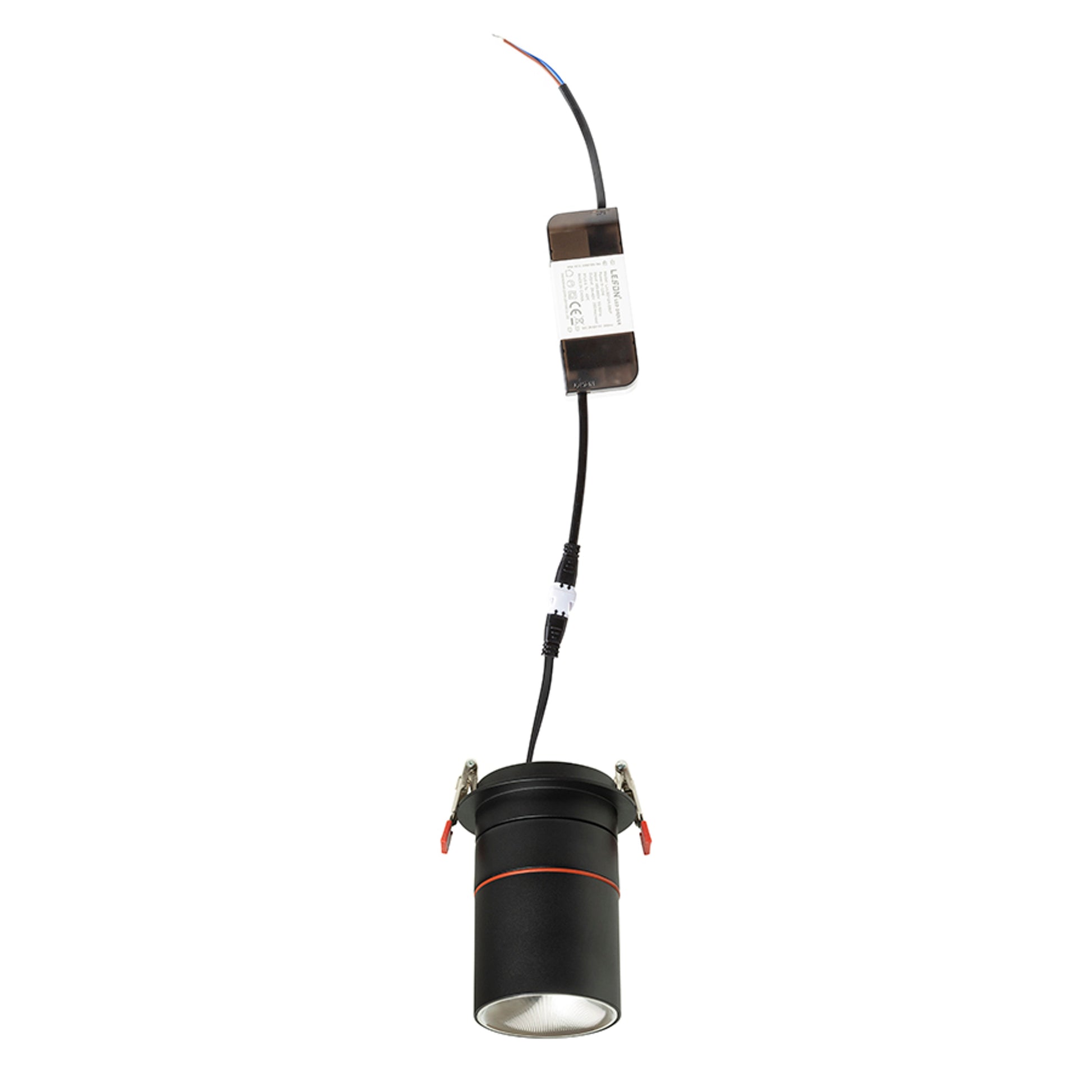 RENDL recessed light AUGUSTA recessed black chrome 230V LED 12W 36°  3000K R14240 3