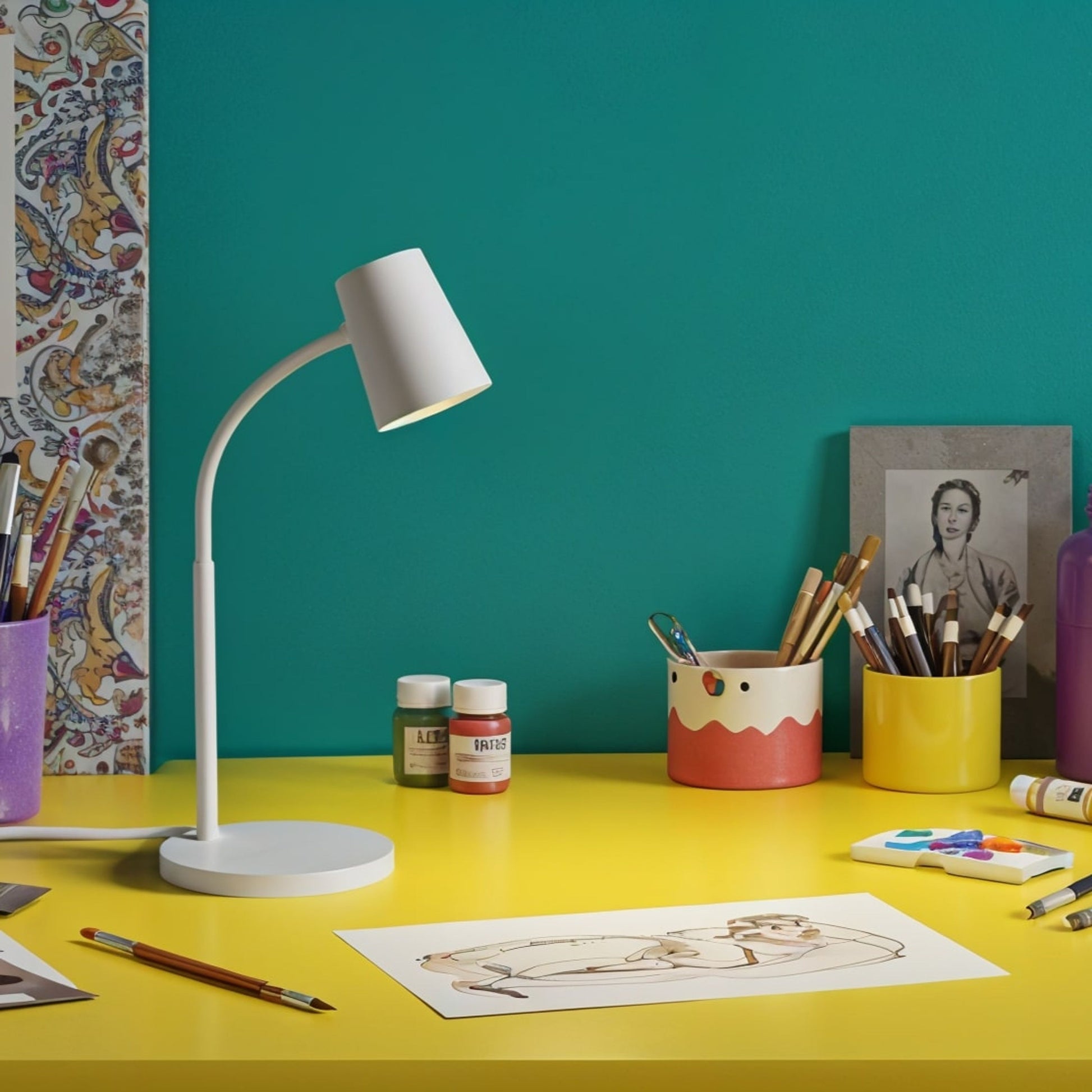 RENDL table lamp VERINA table white  230V LED 4.5W 100°  3000K R14284 2