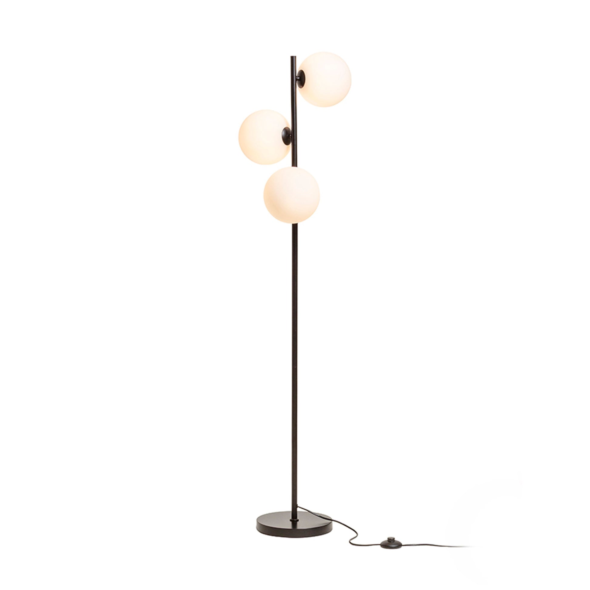 RENDL floor lamp ETHERIA floor black opal-colored glass 230V LED G9 3x7W R14593 5